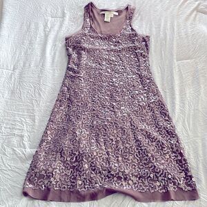 RARE Max Studio Dusty Purple Sequined Racerback Dress Special Occasion Size S